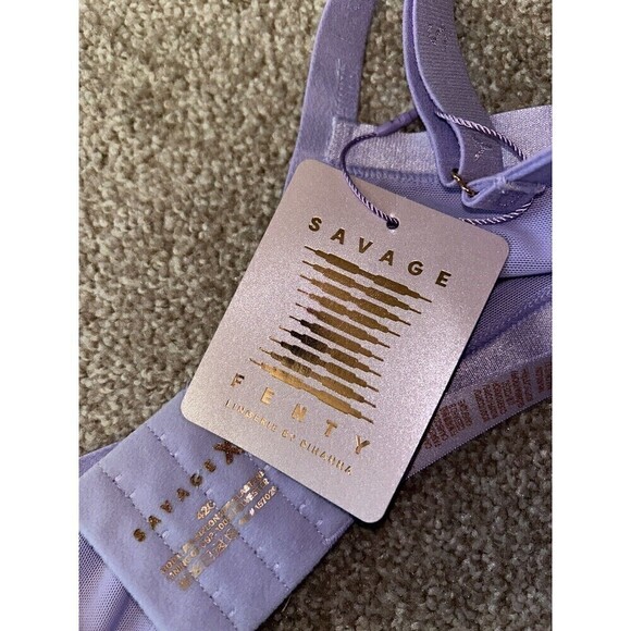SAVAGE x Fenty Bra Size 42C Lavender Microfiber Tshirt - Picture 4 of 6